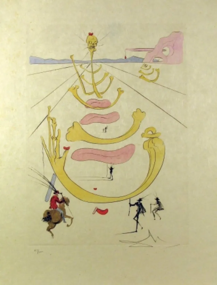 Офорт И Аквитанта Dali - Masque De La Mort