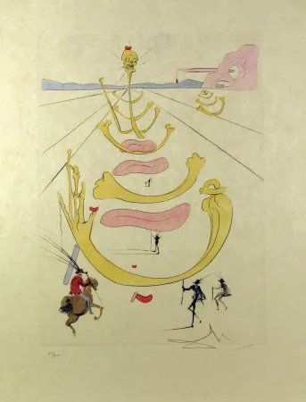 Офорт И Аквитанта Dali - Masque De La Mort