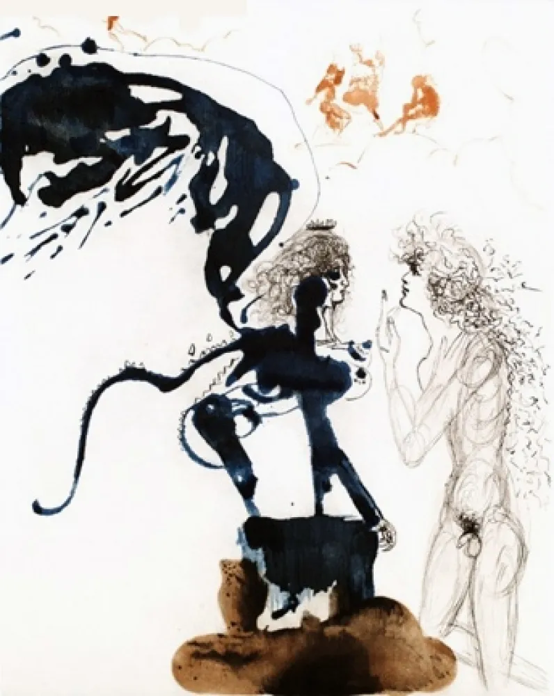 Гравюра Dali - Oedipe et le Sphinx (Oedipus and the Sphinx)