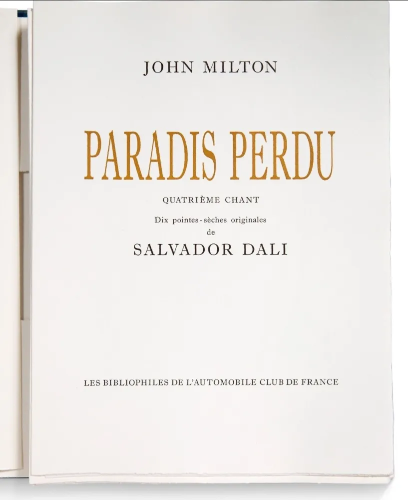 Иллюстрированная Книга Dali - Paradis Perdu/ Milton