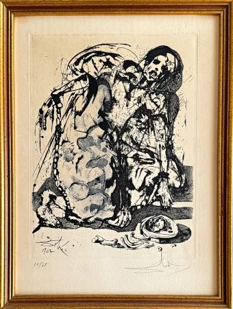 Офорт Dali - Personaje encadenado (Figure in Chains)