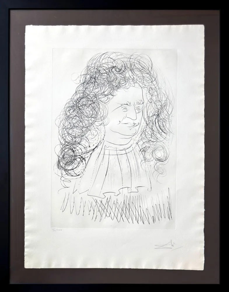 Офорт Dali - Portrait of la Fontaine