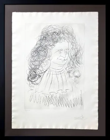 Офорт Dali - Portrait of la Fontaine