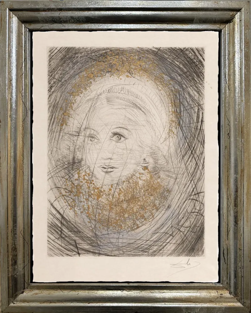 Гравюра Сухой Иглой Dali - Portrait of  Marguerite