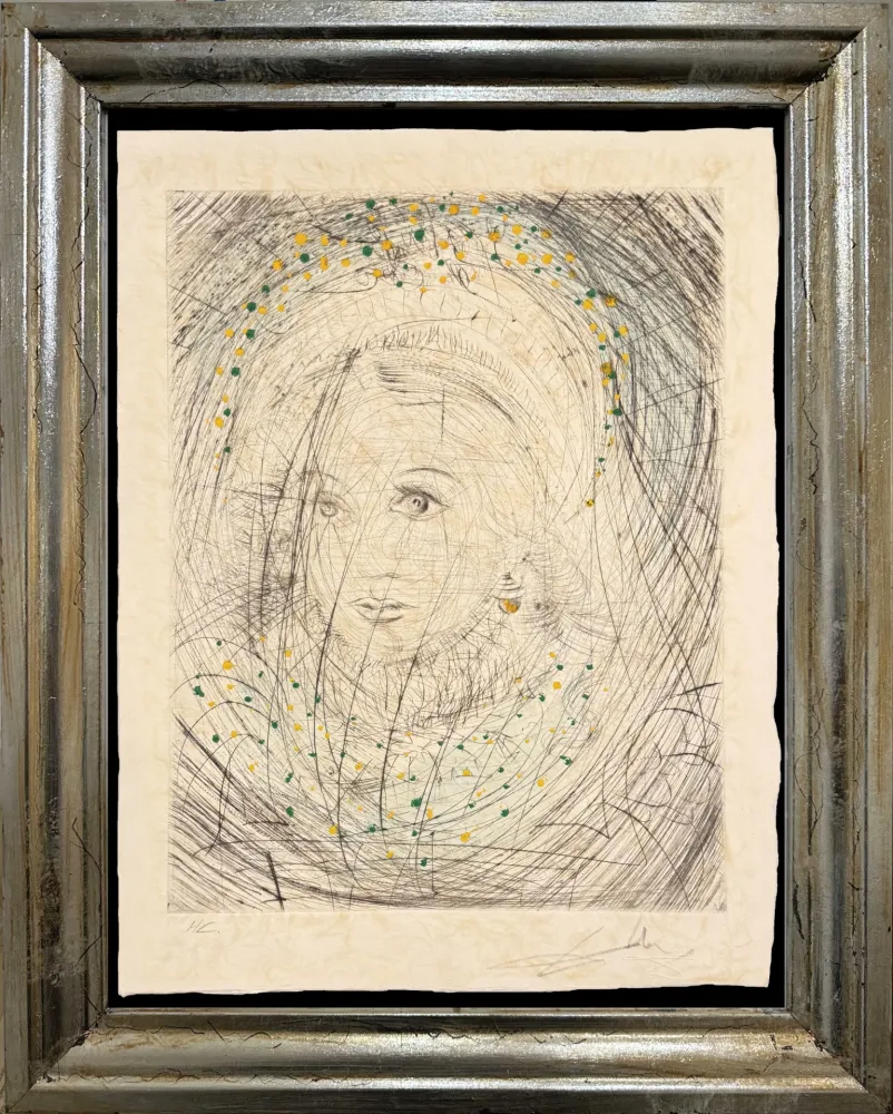 Гравюра Сухой Иглой Dali - Portrait of  Marguerite