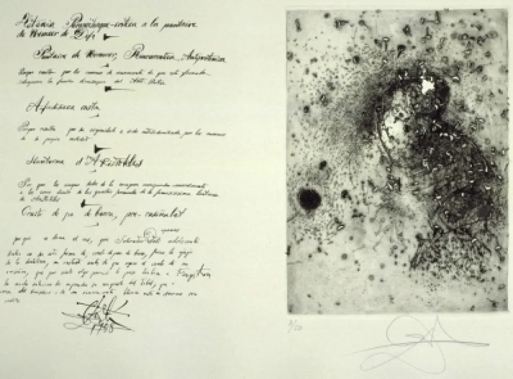 Гравюра Dali - Puntaire de Vermeer (La Dentellière)