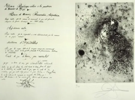 Гравюра Dali - Puntaire de Vermeer (La Dentellière)