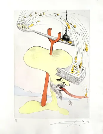 Офорт Dali - Quevedos Visioner, Planche I