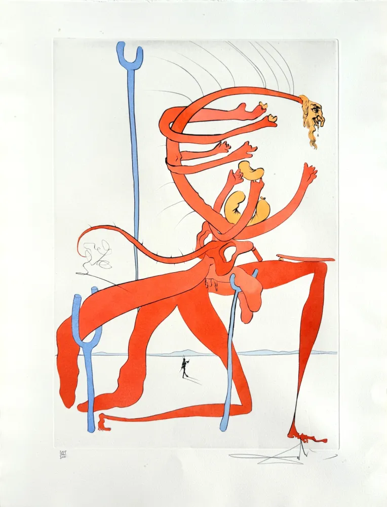 Офорт Dali - Quevedos Visioner, Planche VI
