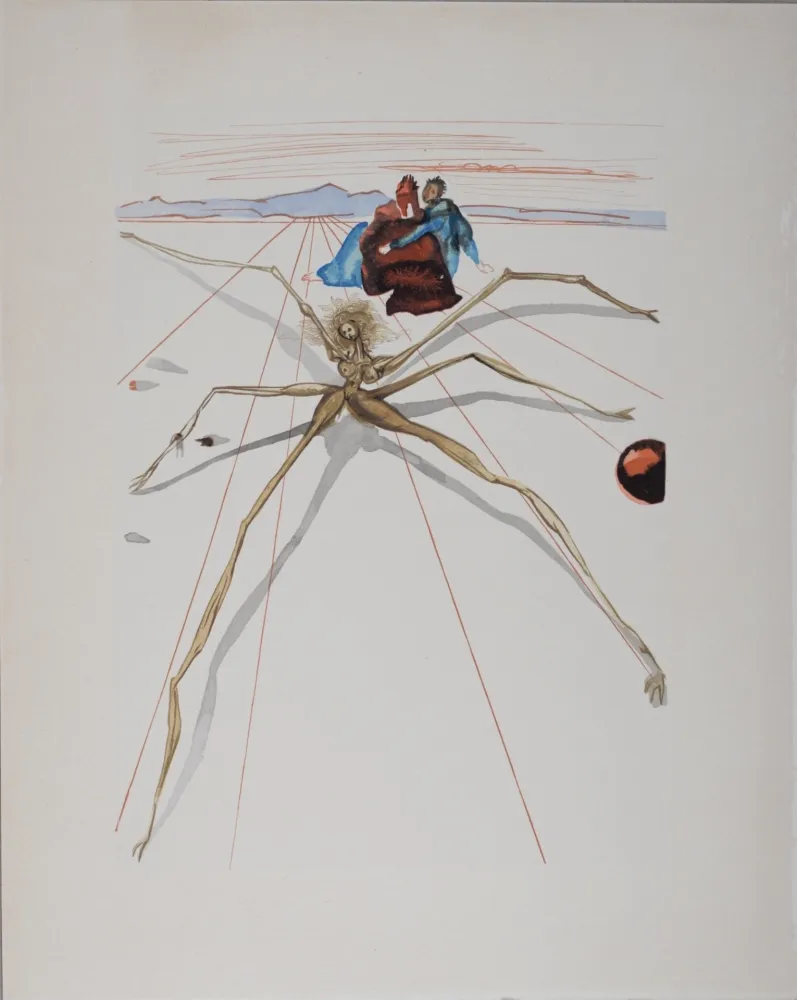 Литография Dali - Quittant la corniche de la colère