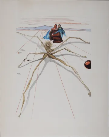 Литография Dali - Quittant la corniche de la colère