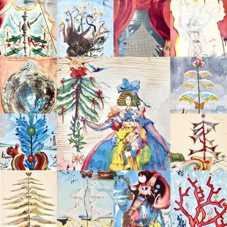 Нет Никаких Технических Dali - Rare gift for this Christmas: a collection of 13 original vintage Christmas cards (1958 - 1970)