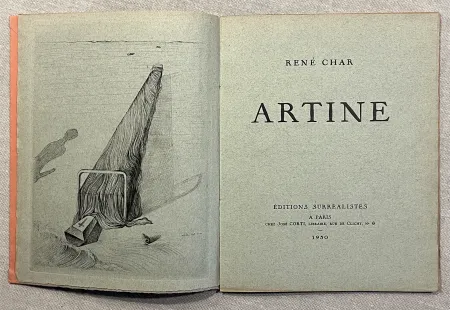 Иллюстрированная Книга Dali - René Char. ARTINE. Avec une gravure de Salvador DALI (1930)