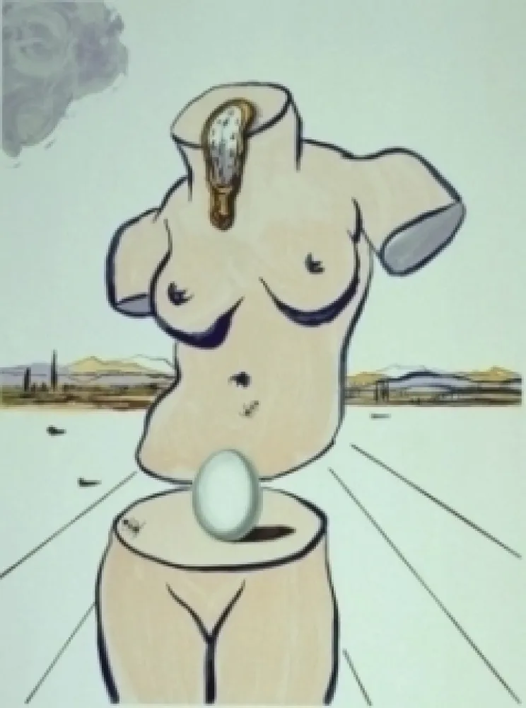 Литография Dali - Retrospective II : The Birth of Venus (Torso)