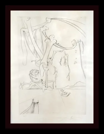 Гравюра Dali - Roi, je t’attends a Babylone Des Rois Pendus aux Arbes...