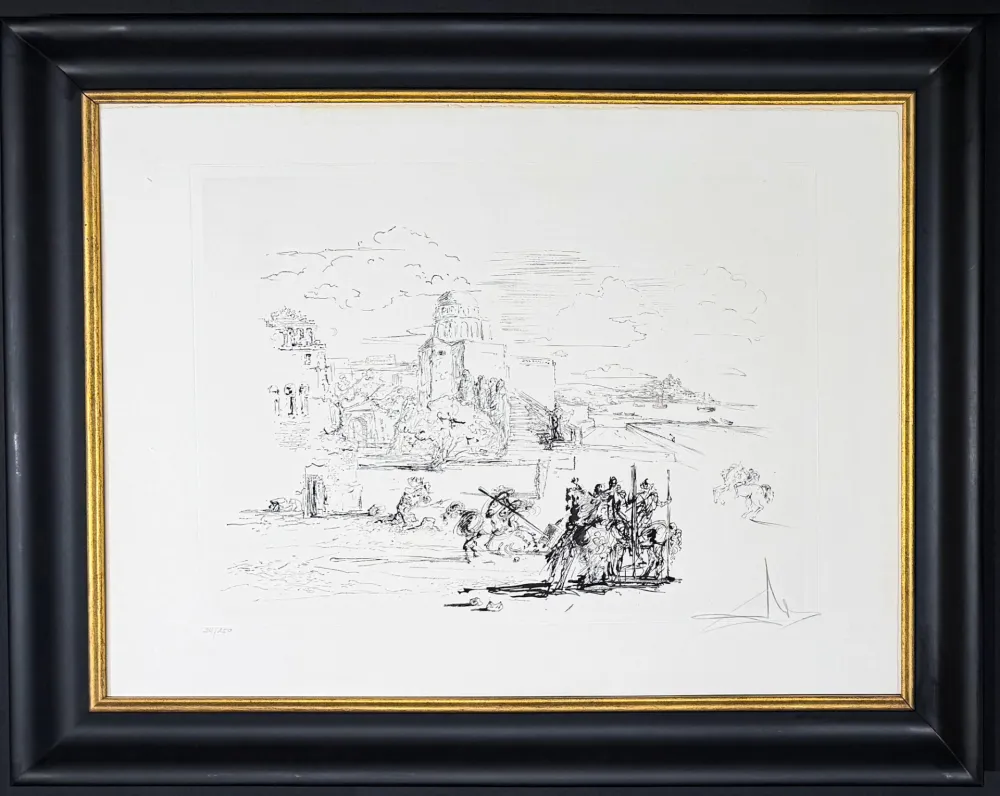 Гравюра Сухой Иглой Dali - Rome and Cadaqués