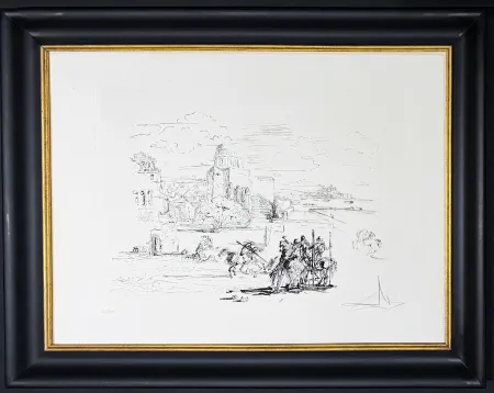 Гравюра Сухой Иглой Dali - Rome and Cadaqués