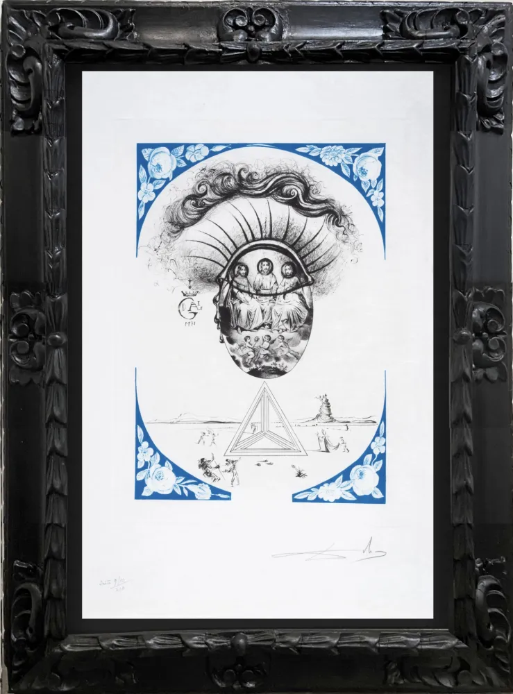 Гравюра Dali - Sainte Trinité  Sainte Persistance de la mémoire