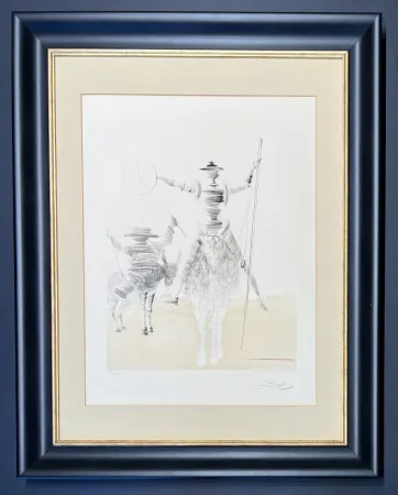 Гравюра Dali - Salvador Dalì (1904–1989)  -Don Quichotte et Sancho Pança - Etching and aquatint