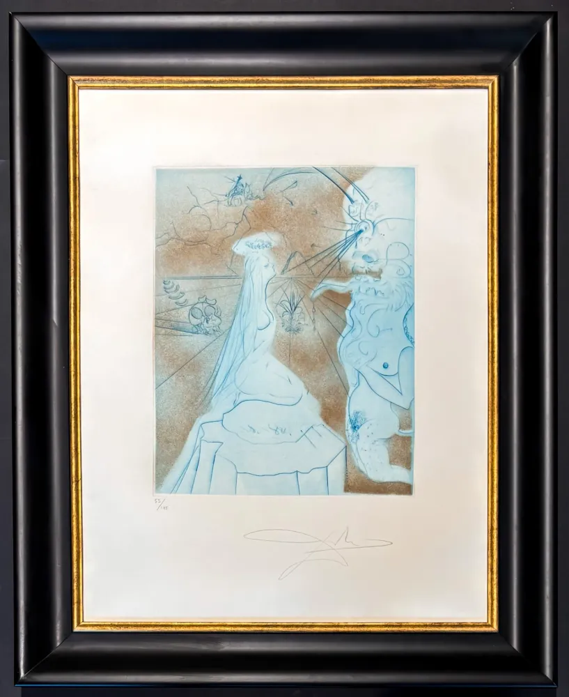 Гравюра Dali - Salvador Dalì (1904-1989) - Femme a coussin - Drypoint, etchings - 1969