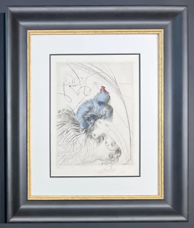 Гравюра Сухой Иглой Dali - Salvador Dalí (1904-1989) - Hand watercolored drypoint etching on Japanese paper - 1969