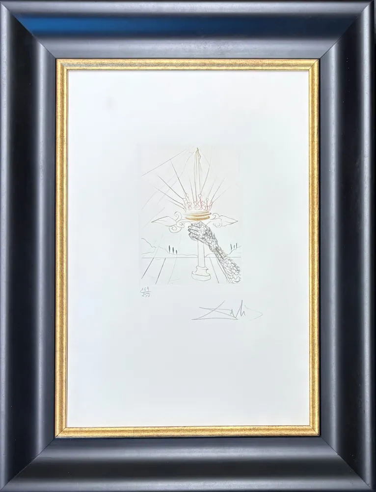 Гравюра Сухой Иглой Dali - Salvador Dalì (1904-1989) - King John - Drypoint, etching - 1970