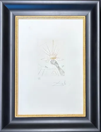 Гравюра Сухой Иглой Dali - Salvador Dalì (1904-1989) - King John - Drypoint, etching - 1970