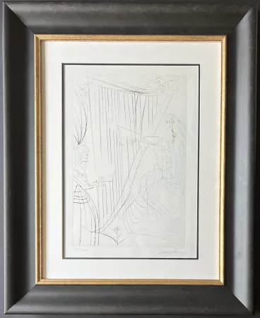 Гравюра Dali - Salvador Dalí (1904–1989) - La reine et Iseult (Tristram and Iseult) - drypoint etchings - 1970