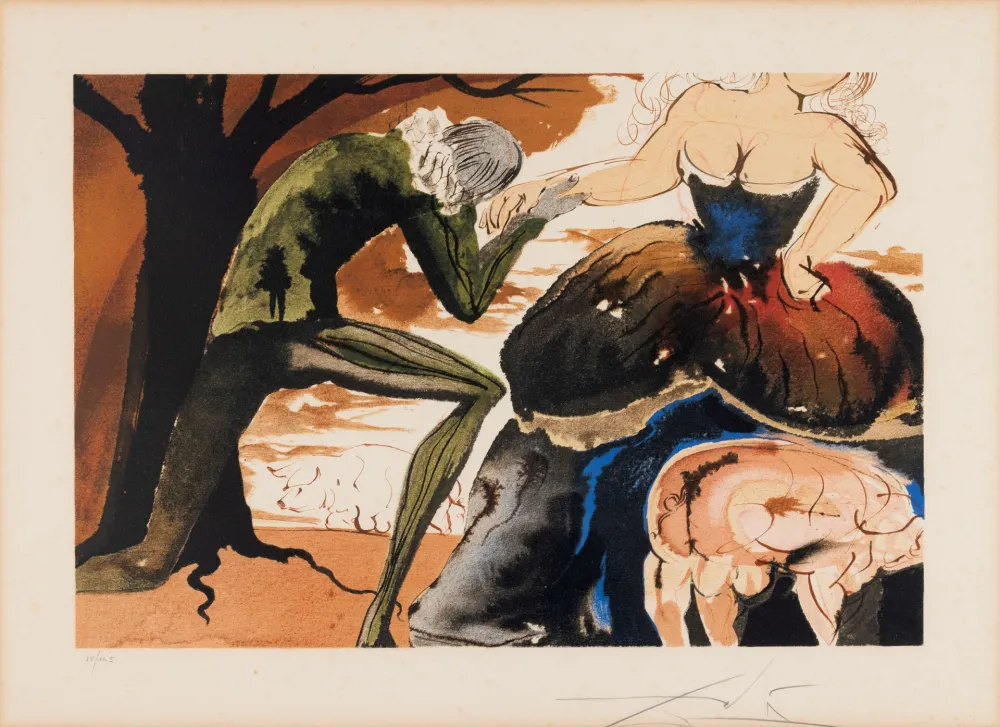 Литография Dali - Salvador Dalí (1904–1989) - Le baise-maine - Lithograph on paper - 1971