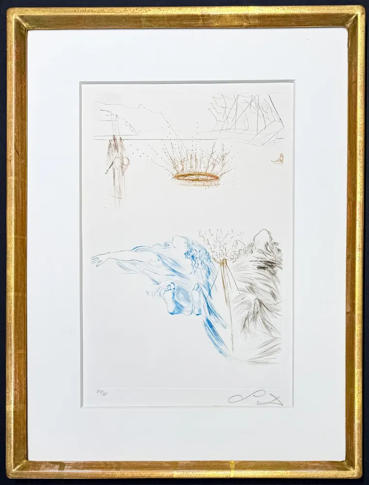 Гравюра Dali - Salvador Dalí (1904–1989) – Le Testament de Tristan – Colour-printed drypoint etching – 1970