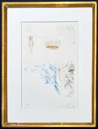 Гравюра Dali - Salvador Dalí (1904–1989) – Le Testament de Tristan – Colour-printed drypoint etching – 1970