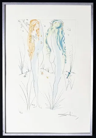 Гравюра Dali - Salvador Dalí (1904–1989) – Return, O Shulamite – Etching with stencil and gilding on Arches paper – 1971