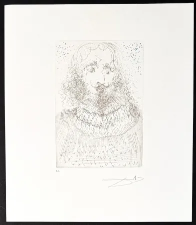 Гравюра Dali - Salvador Dalí (1904–1989) - Shakespeare - Drypoint etching on Rives Paper - 1968