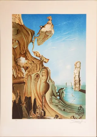 Литография Dali - SALVADOR DALI, Monument impérial à la femme Gala (Memoire du femme-enfant), Superbe Lithograph Handsigned in pencil 