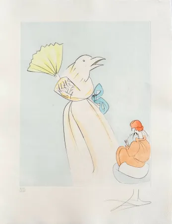 Гравюра Сухой Иглой Dali - Shitakiri (The tongue-cut sparrow)