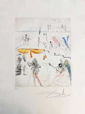 Гравюра Сухой Иглой Dali - St Jacques de Compostelle (Santiago de Compostela)