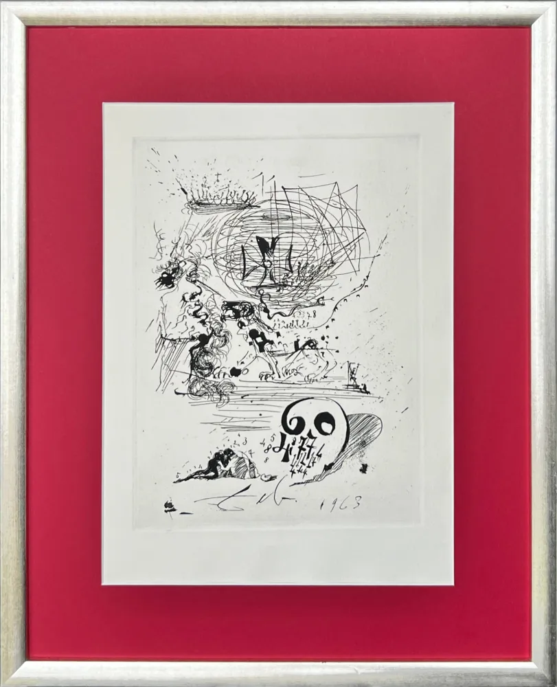 Офорт Dali - Study for a Second Dream