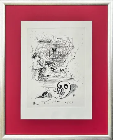 Офорт Dali - Study for a Second Dream