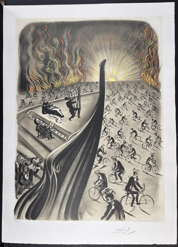 Литография Dali - Symphony Bicyclette