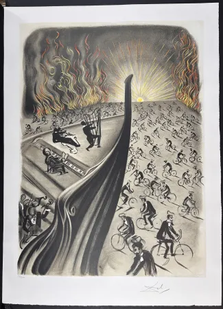 Литография Dali - Symphony Bicyclette