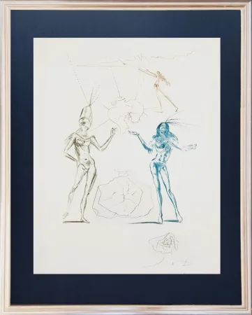 Офорт Dali - The Doomed Lovers