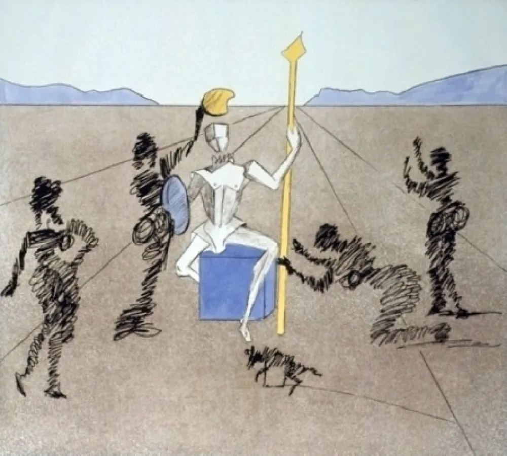 Офорт И Аквитанта Dali - The Helmet Of Mandrino