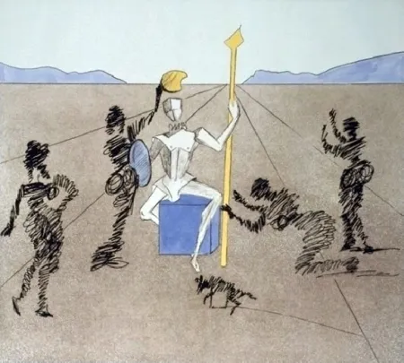 Офорт И Аквитанта Dali - The Helmet Of Mandrino