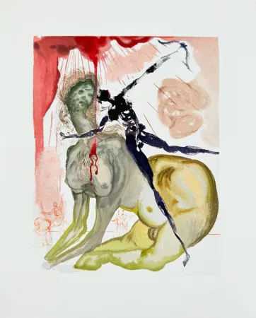Гравюра На Дереве Dali - The Inferno, Canto 12 - The Minotaur