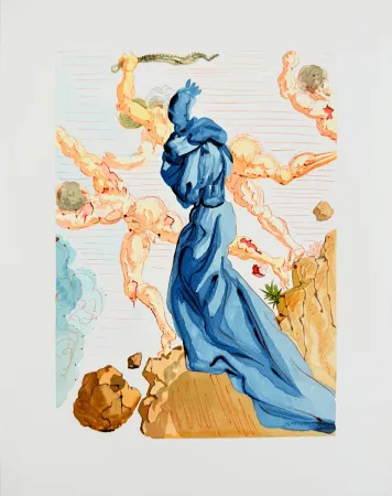 Гравюра На Дереве Dali - The Inferno, Canto 15 - The Hard Margins