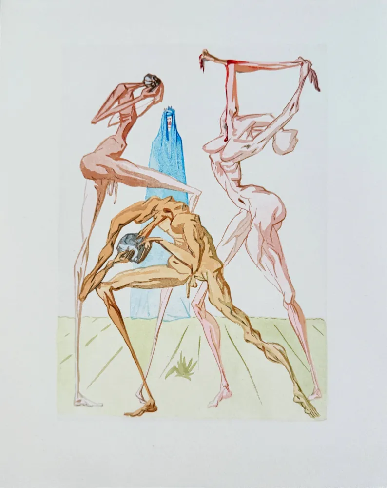 Гравюра На Дереве Dali - The Inferno, Canto 26 - The Dwellers of Prato