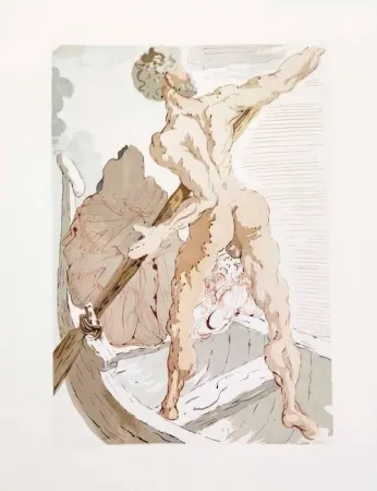Гравюра На Дереве Dali - The Inferno, Canto 3 - Charon and the Shore of Acheron