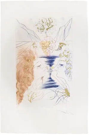 Гравюра Сухой Иглой Dali - The kiss