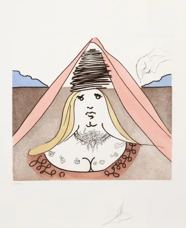 Гравюра Dali - The Lady Dulcinea from Historia de Don Quichotte de la Mancha