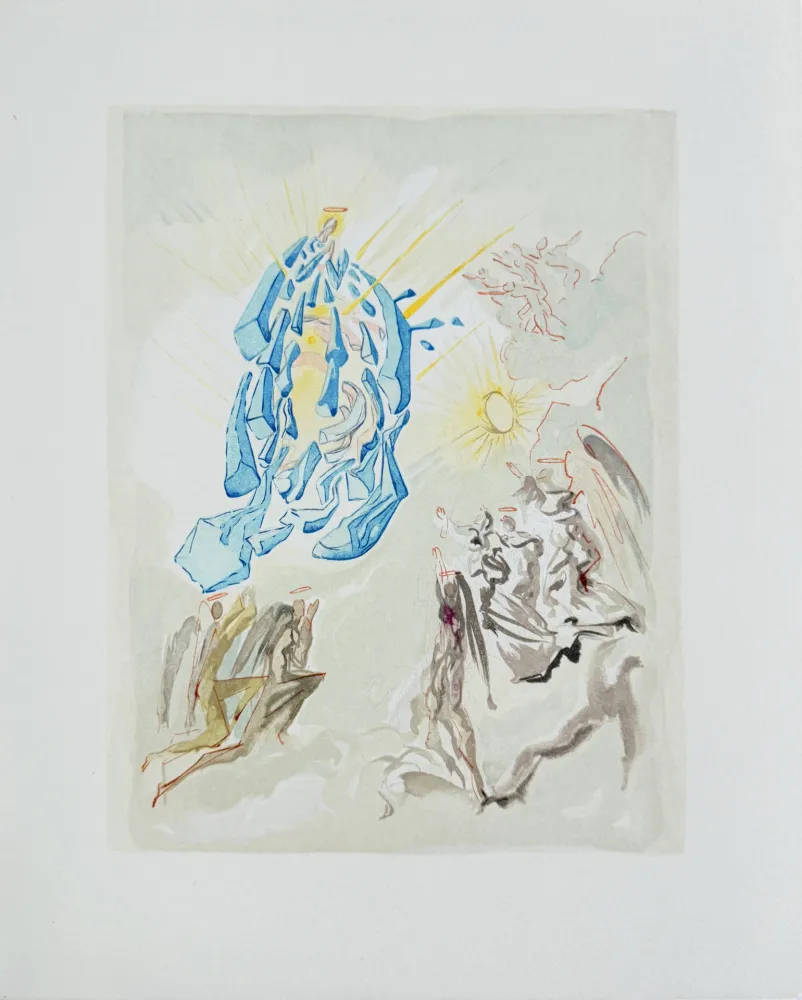 Гравюра На Дереве Dali - The Paradise, Canto 26 - Dante Recovers his Sight